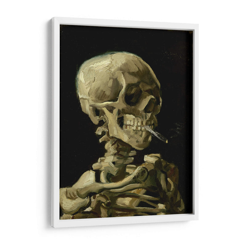 Cráneo fumando un cigarrillo - Vincent Van Gogh | Cuadro decorativo de Canvas Lab