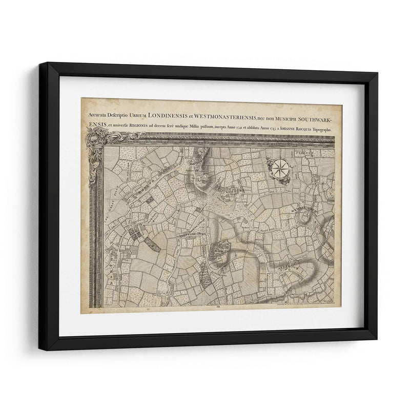 Mapa De Londres Grid I | Cuadro decorativo de Canvas Lab