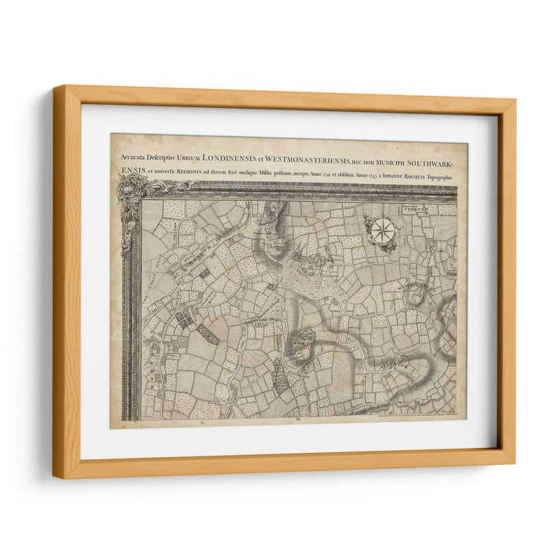 Mapa De Londres Grid I | Cuadro decorativo de Canvas Lab