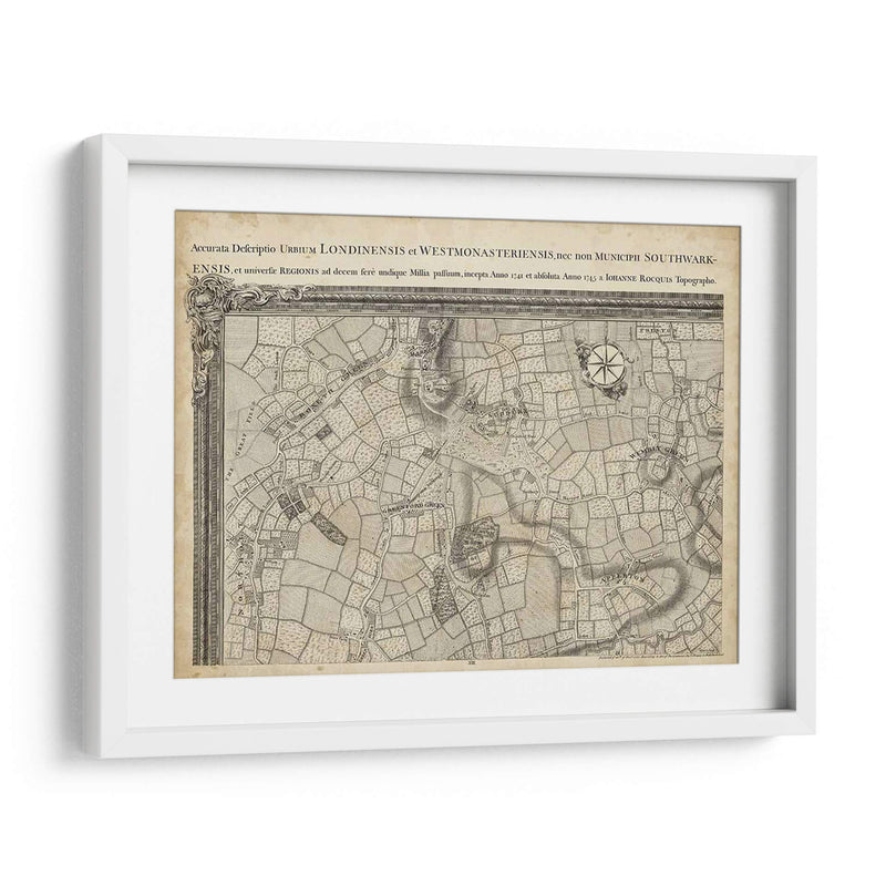 Mapa De Londres Grid I | Cuadro decorativo de Canvas Lab