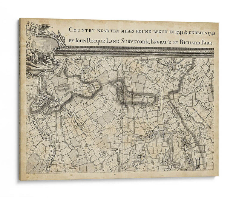 Mapa De Londres Grid Iii | Cuadro decorativo de Canvas Lab