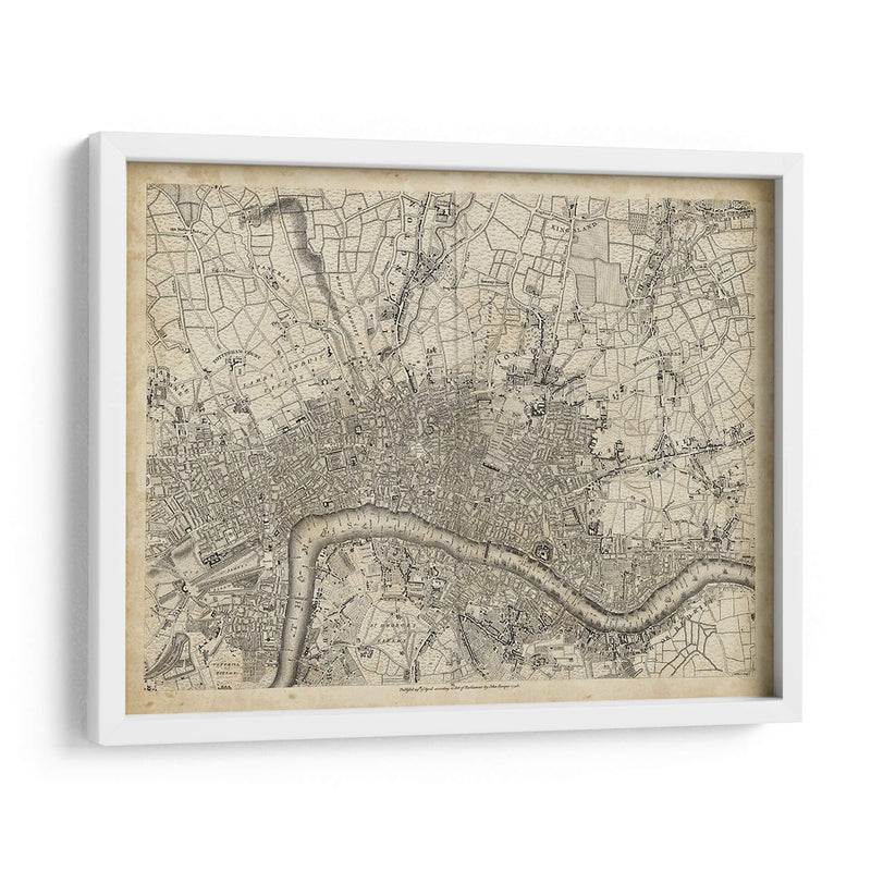 Mapa De Londres Grid Vii | Cuadro decorativo de Canvas Lab