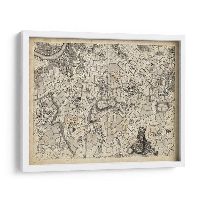 Mapa De Londres Grid Xi | Cuadro decorativo de Canvas Lab