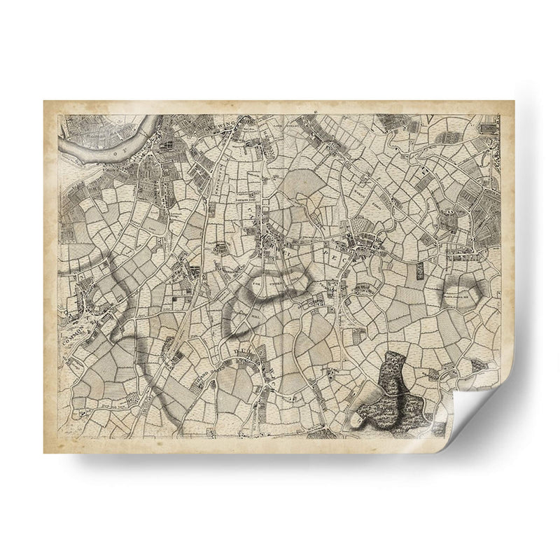 Mapa De Londres Grid Xi | Cuadro decorativo de Canvas Lab