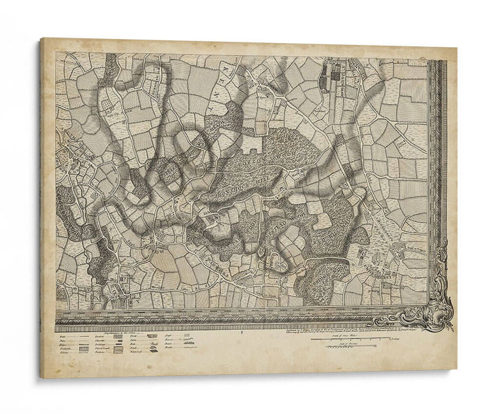 Mapa De Londres Grid Xvi | Cuadro decorativo de Canvas Lab