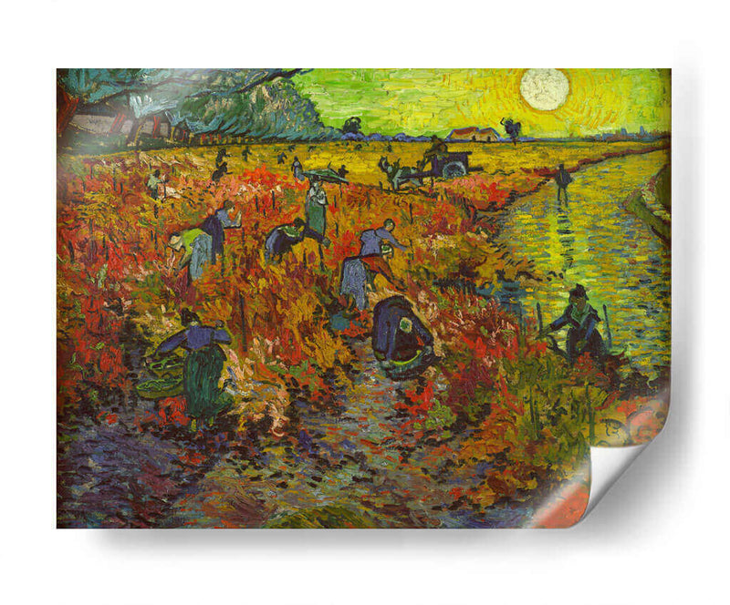 El viñedo rojo - Vincent Van Gogh | Cuadro decorativo de Canvas Lab