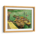 Muelle con hombres descargando barcazas de arena - Vincent Van Gogh | Cuadro decorativo de Canvas Lab