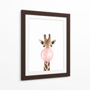 Giraffe Bubble Gum | Cuadro decorativo de Canvas Lab