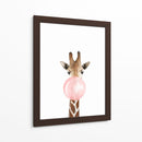 Giraffe Bubble Gum | Cuadro decorativo de Canvas Lab