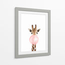 Giraffe Bubble Gum | Cuadro decorativo de Canvas Lab