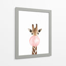 Giraffe Bubble Gum | Cuadro decorativo de Canvas Lab