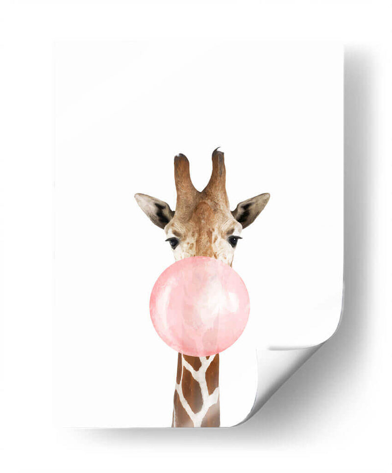 Giraffe Bubble Gum | Cuadro decorativo de Canvas Lab