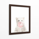 White Bear Bubble Gum | Cuadro decorativo de Canvas Lab