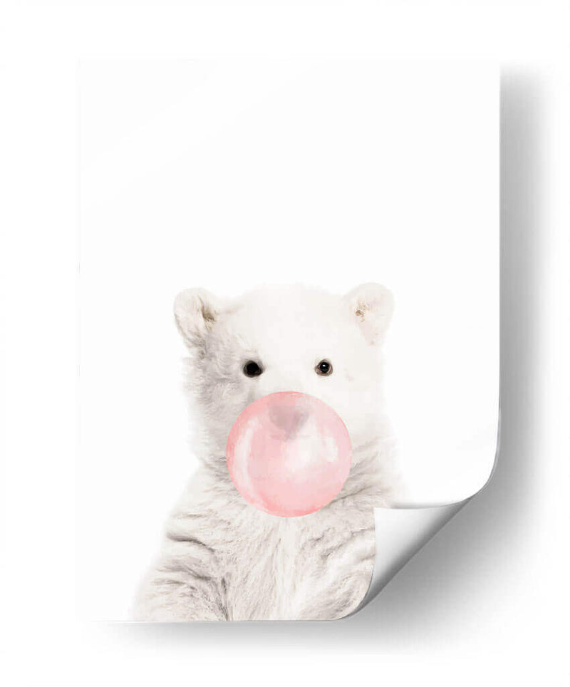 White Bear Bubble Gum | Cuadro decorativo de Canvas Lab