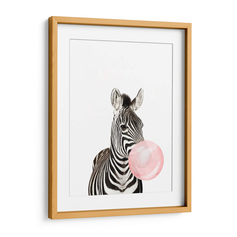 Zebra Bubble Gum | Cuadro decorativo de Canvas Lab