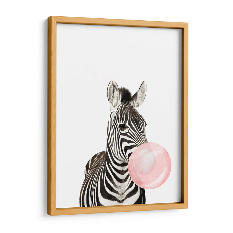Zebra Bubble Gum | Cuadro decorativo de Canvas Lab