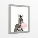Zebra Bubble Gum | Cuadro decorativo de Canvas Lab