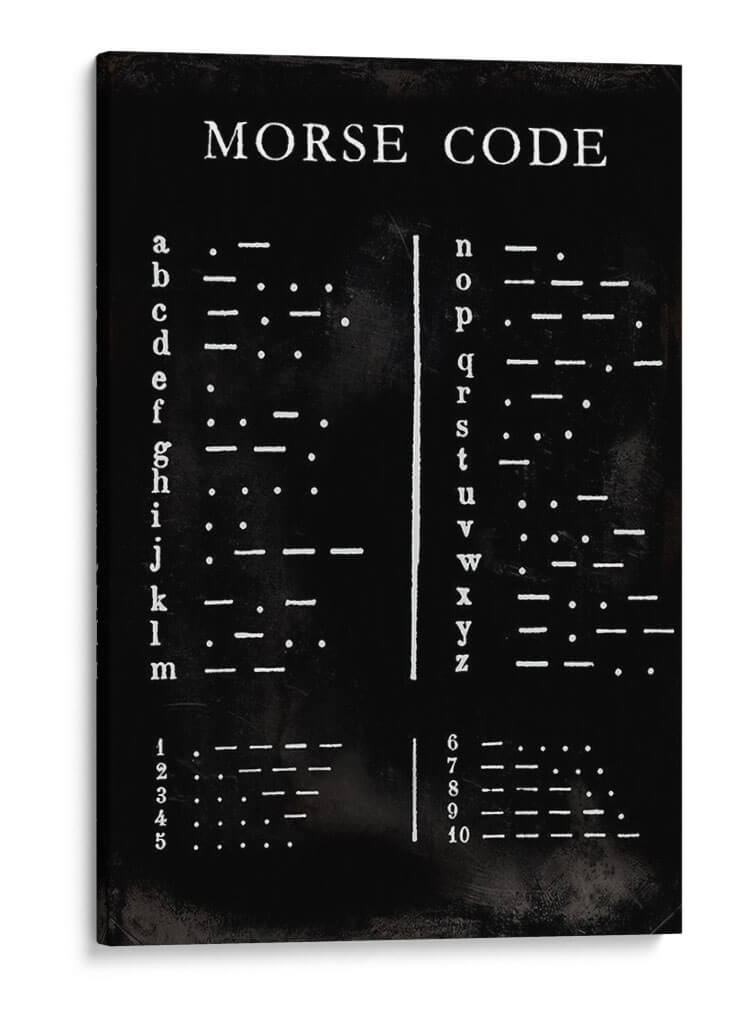 Gráfico De Código Morse - Vision Studio | Cuadro decorativo de Canvas Lab