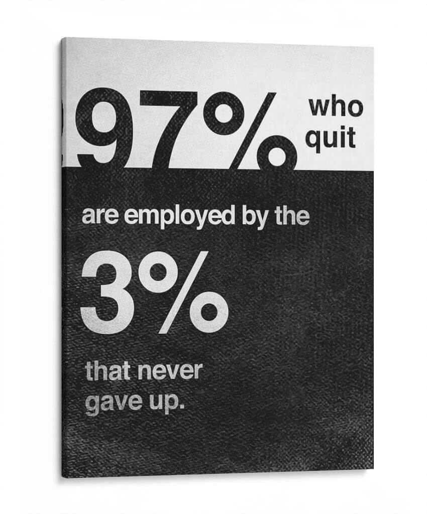 Never gave up | Cuadro decorativo de Canvas Lab