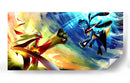 Blaziken vs. Lucario | Cuadro decorativo de Canvas Lab