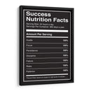 Success Nutrition Facts | Cuadro decorativo de Canvas Lab