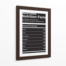 Success Nutrition Facts | Cuadro decorativo de Canvas Lab