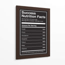 Success Nutrition Facts | Cuadro decorativo de Canvas Lab