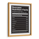 Success Nutrition Facts | Cuadro decorativo de Canvas Lab