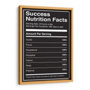 Success Nutrition Facts | Cuadro decorativo de Canvas Lab