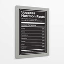 Success Nutrition Facts | Cuadro decorativo de Canvas Lab