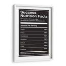 Success Nutrition Facts | Cuadro decorativo de Canvas Lab