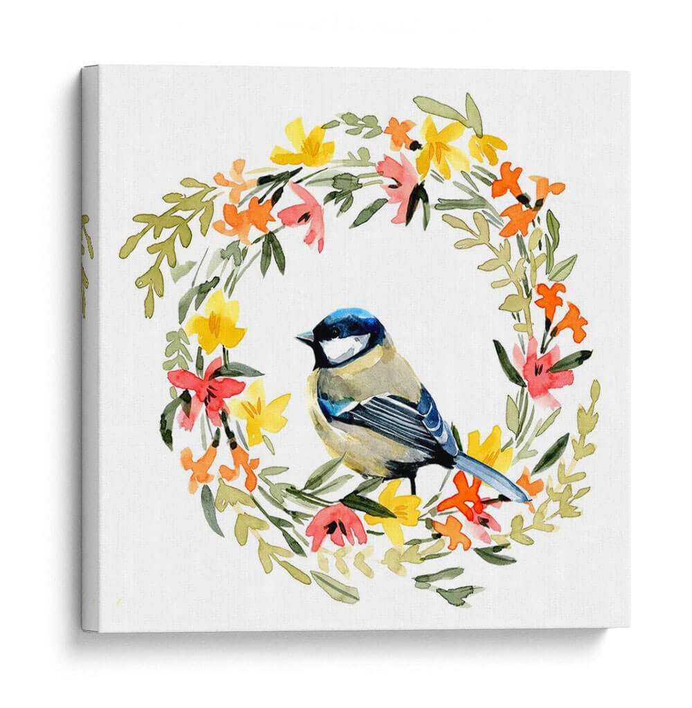 Guirnalda De Primavera Y Pájaro Ii - Gerard Paul Deshayes | Cuadro decorativo de Canvas Lab