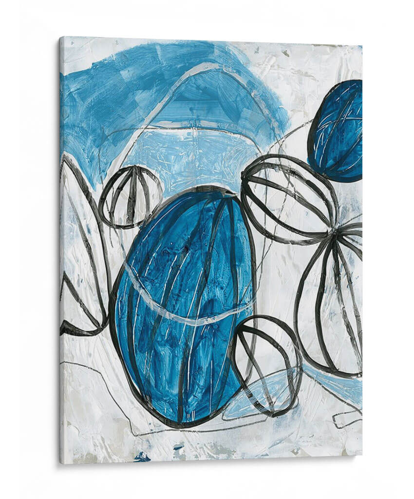 Linternas Azules Iii - June Erica Vess | Cuadro decorativo de Canvas Lab