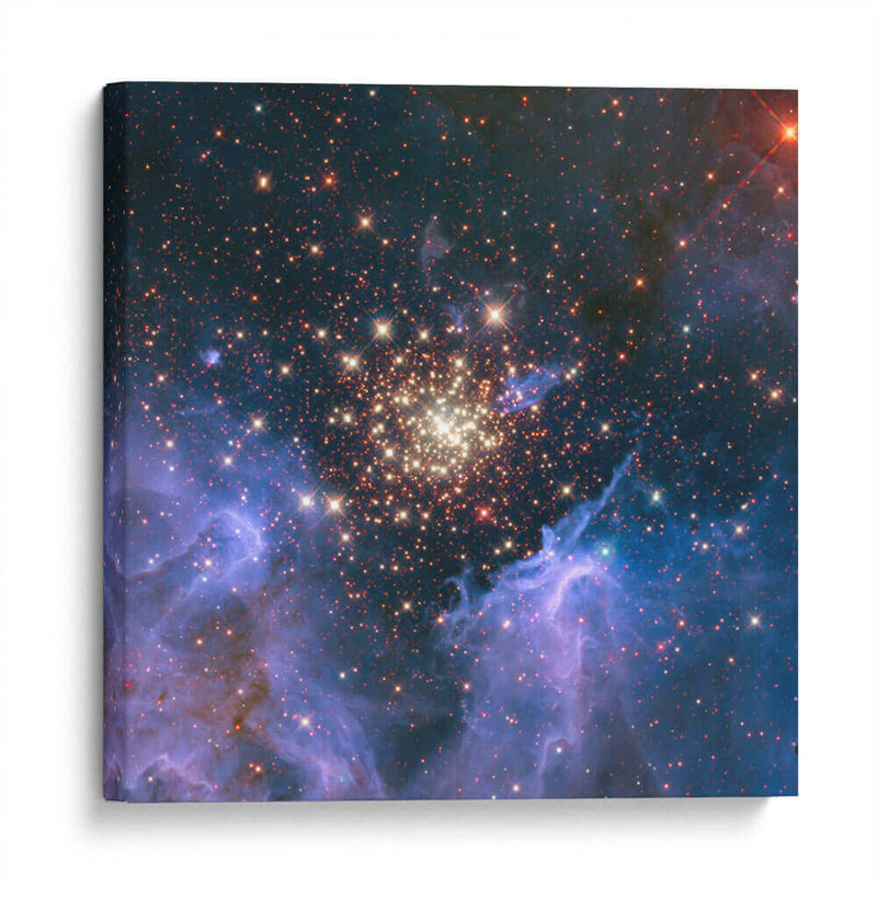 Cúmulo estelar con pirotecnias celestiales | Cuadro decorativo de Canvas Lab