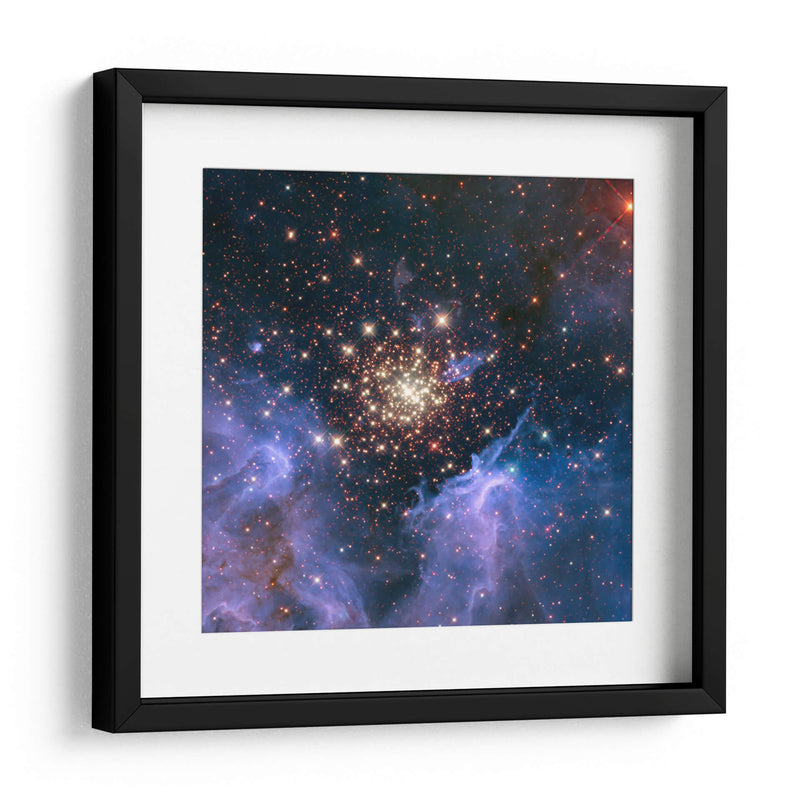 Cúmulo estelar con pirotecnias celestiales | Cuadro decorativo de Canvas Lab