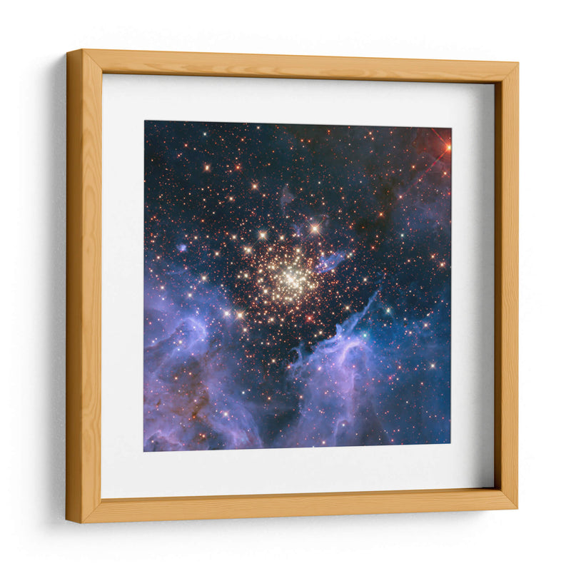 Cúmulo estelar con pirotecnias celestiales | Cuadro decorativo de Canvas Lab