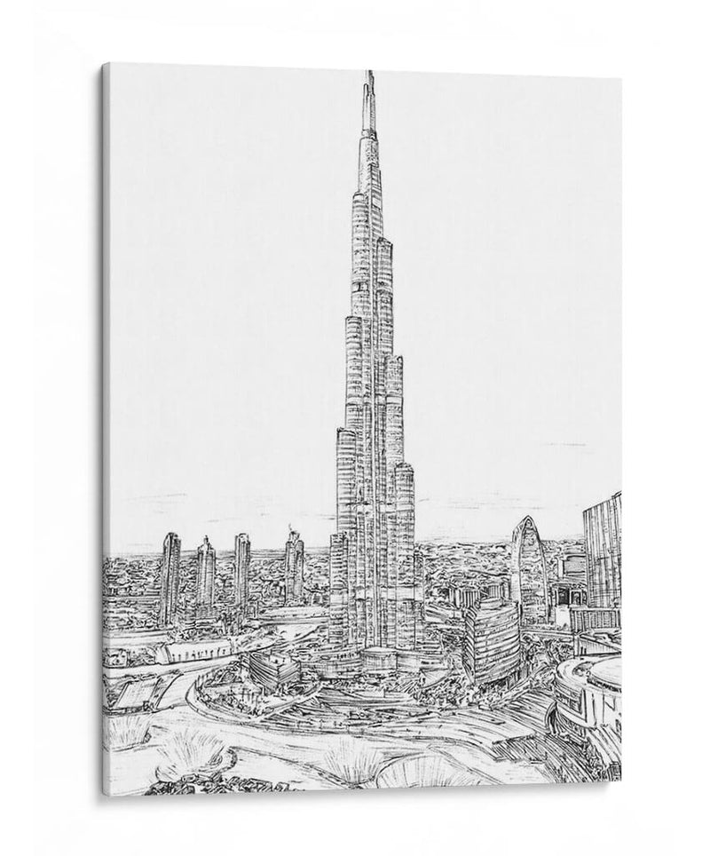 Dubai En Blanco Y Negro Ii - Melissa Wang | Cuadro decorativo de Canvas Lab