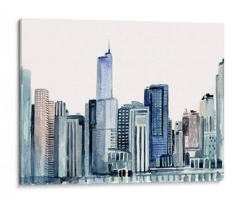 Skyline Ii De Acuarela - Susan Savory | Cuadro decorativo de Canvas Lab