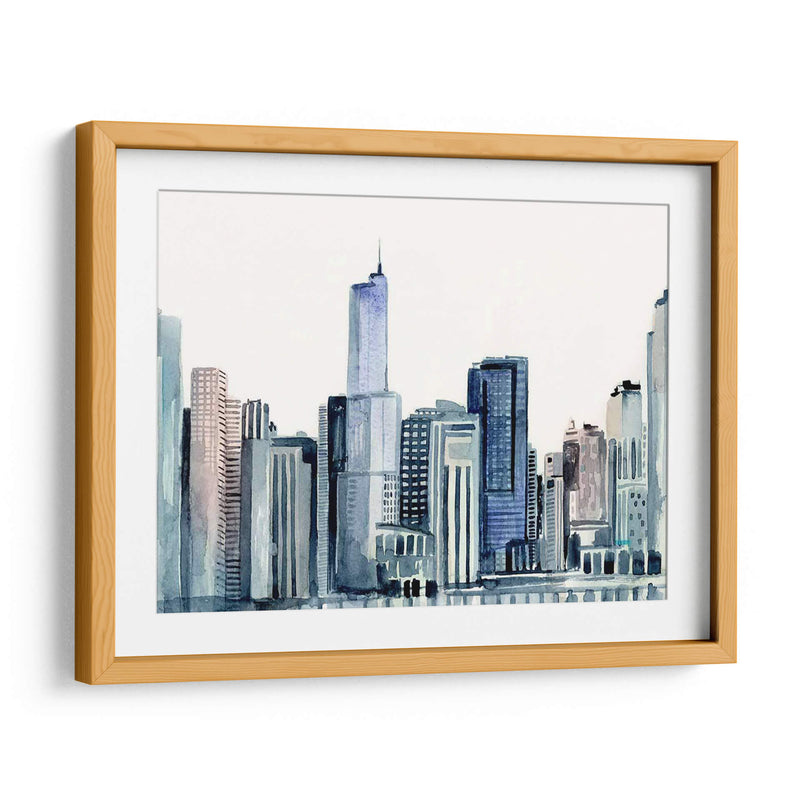 Skyline Ii De Acuarela - Susan Savory | Cuadro decorativo de Canvas Lab