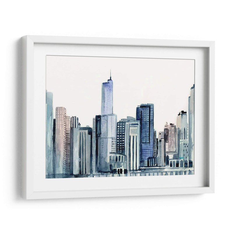 Skyline Ii De Acuarela - Susan Savory | Cuadro decorativo de Canvas Lab