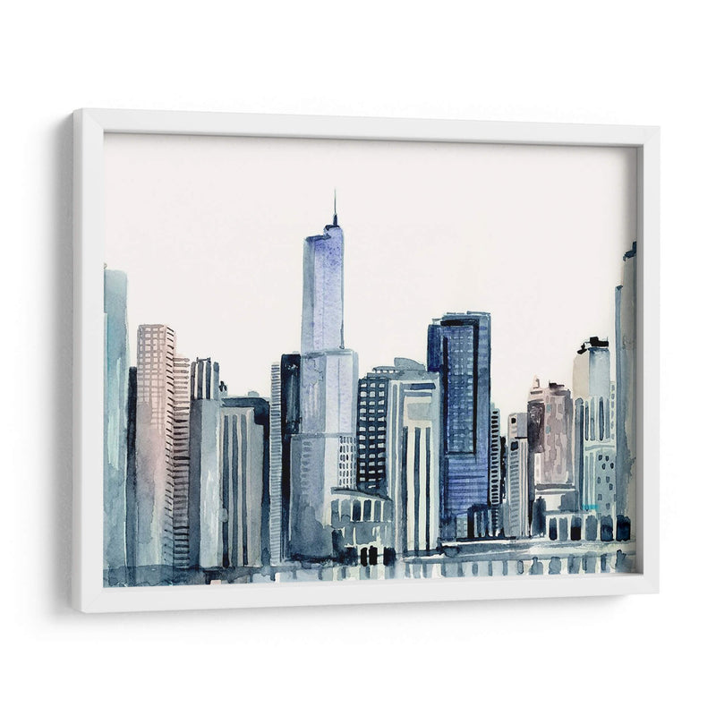 Skyline Ii De Acuarela - Susan Savory | Cuadro decorativo de Canvas Lab