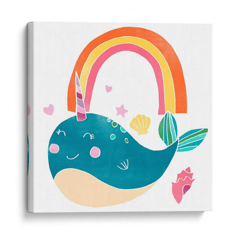 Felices Narwals I - June Erica Vess | Cuadro decorativo de Canvas Lab