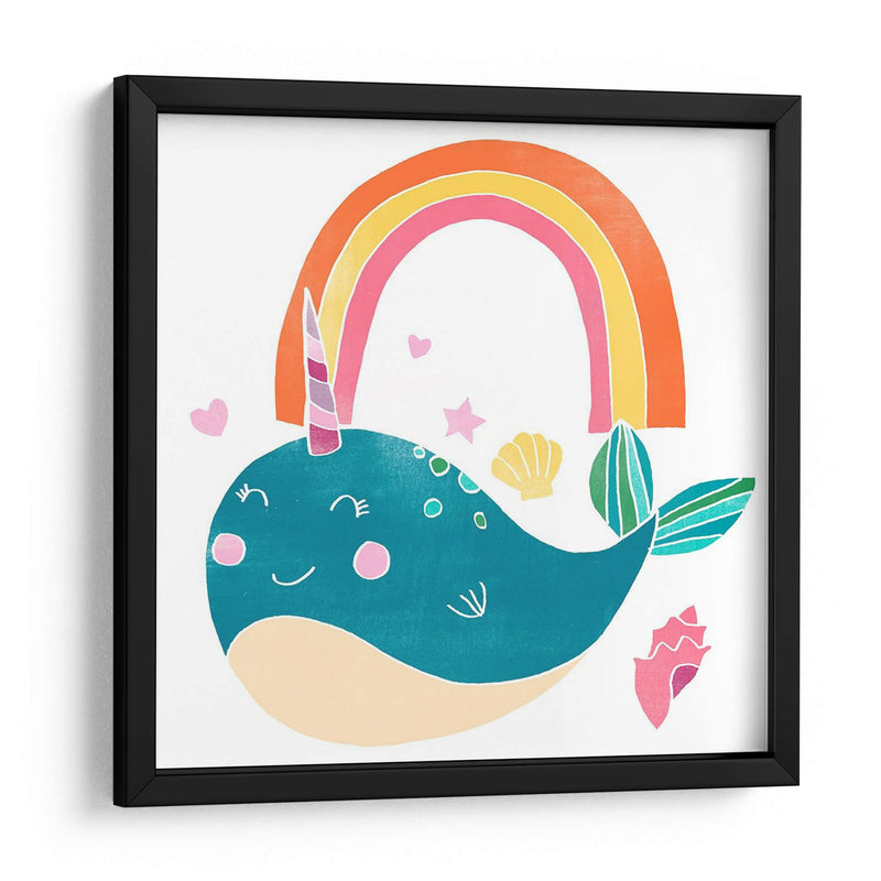 Felices Narwals I - June Erica Vess | Cuadro decorativo de Canvas Lab