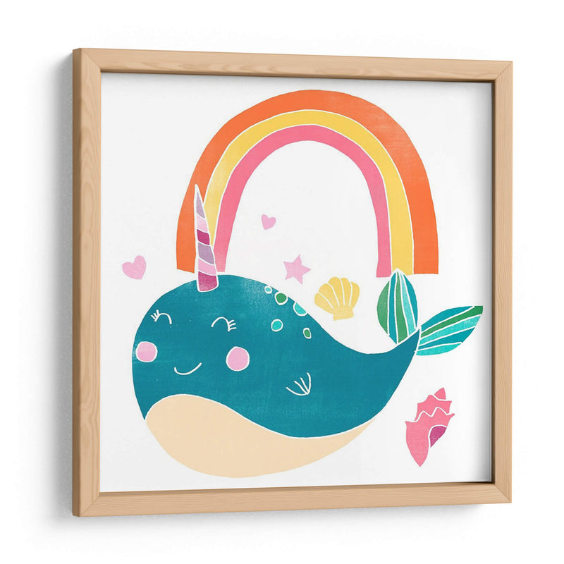 Felices Narwals I - June Erica Vess | Cuadro decorativo de Canvas Lab