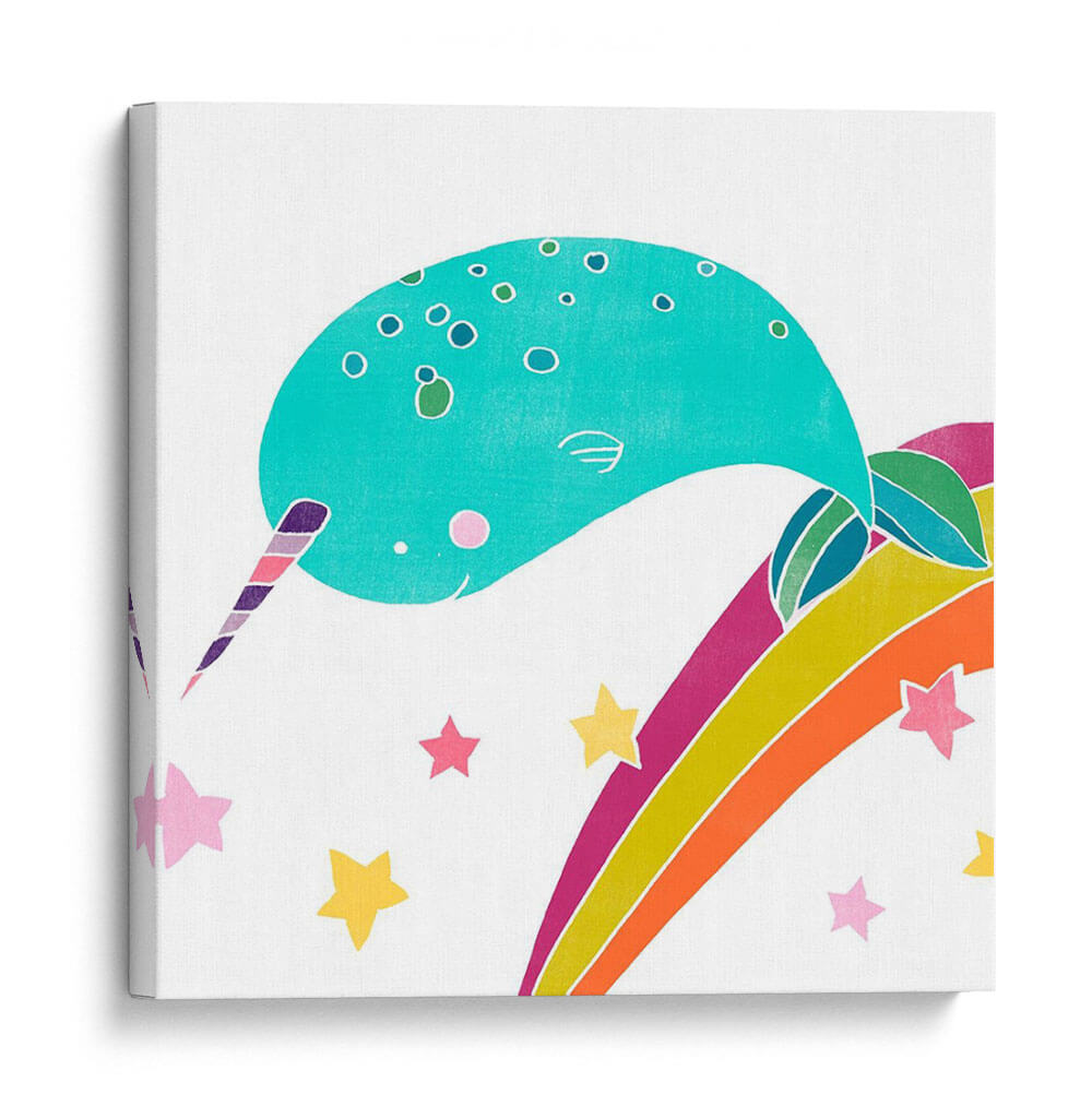 Feliz Narwals Ii - June Erica Vess | Cuadro decorativo de Canvas Lab
