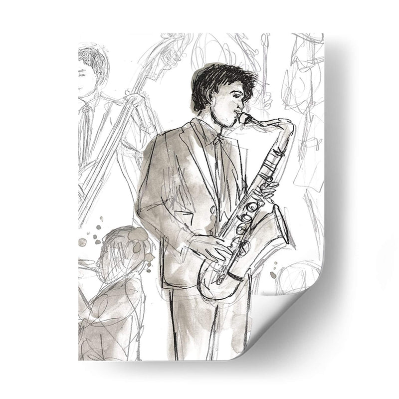 Sketchbook De Jazz I - June Erica Vess | Cuadro decorativo de Canvas Lab