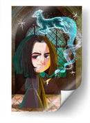 Ilustración de Snape y su patronus | Cuadro decorativo de Canvas Lab