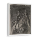 Estudio De Caballos De Carbón En Gris Ii - Jennifer Paxton Parker | Cuadro decorativo de Canvas Lab
