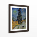 Camino con ciprés bajo el cielo estrellado - Vincent Van Gogh | Cuadro decorativo de Canvas Lab