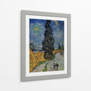 Camino con ciprés bajo el cielo estrellado - Vincent Van Gogh | Cuadro decorativo de Canvas Lab